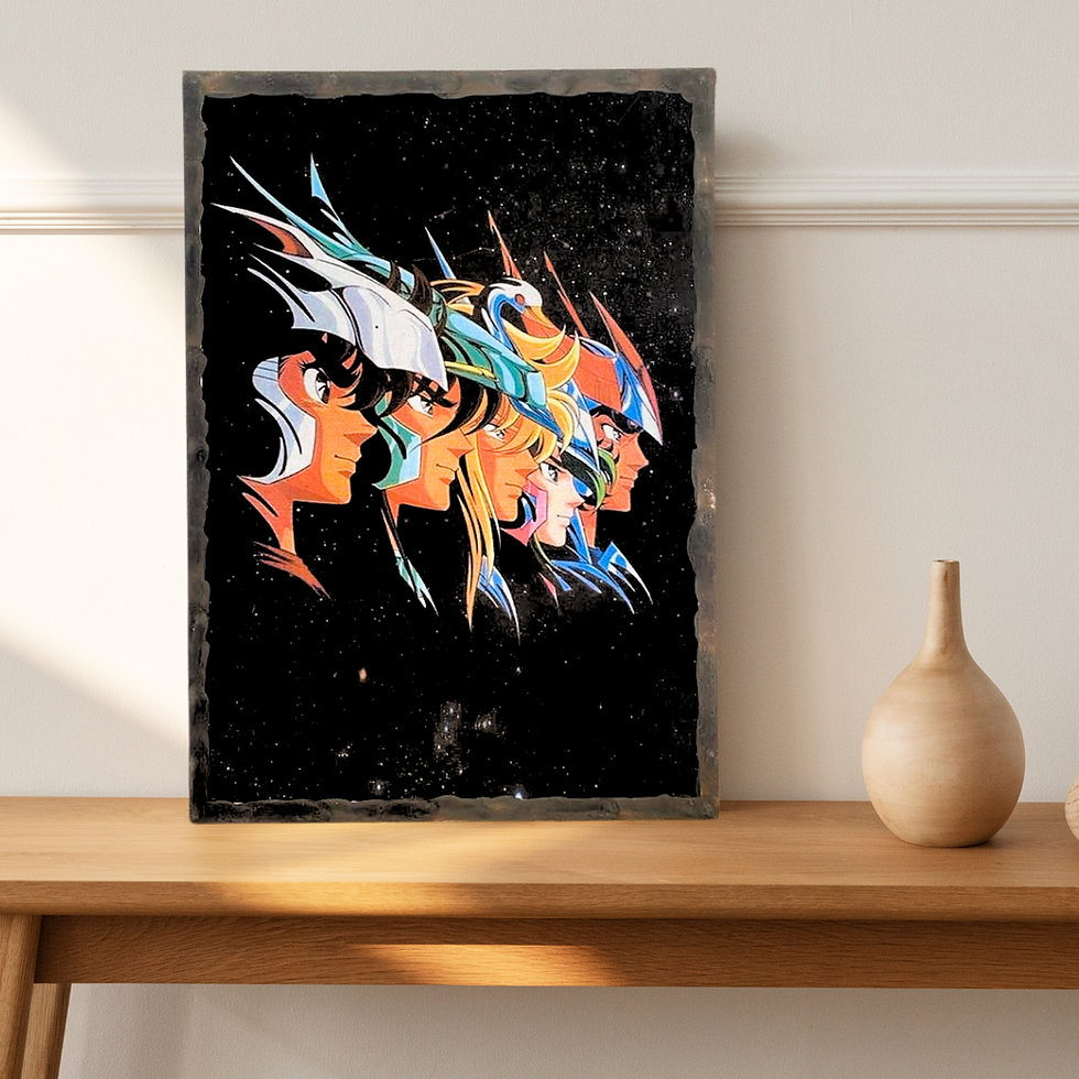 Miniature : Tableau les chevaliers du zodiaque - Saint Seiya  🌌 "Les Chevaliers du Cosmos" prennent vie sur toile ! 🌟  Plongez dans l’u