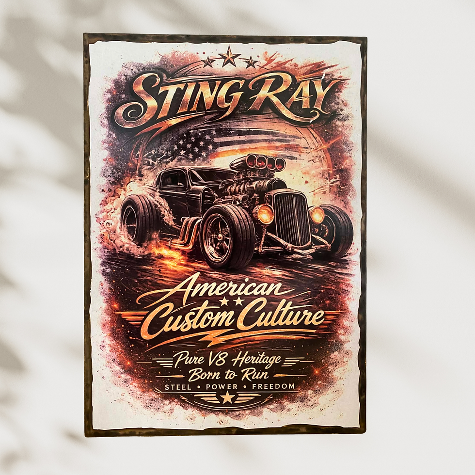 Miniature : Tableau   Hot Rod    🔥 Quand le V8 rugit, les murs aussi prennent du caractère.  Ce tableau “StingRay” respire la culture cu