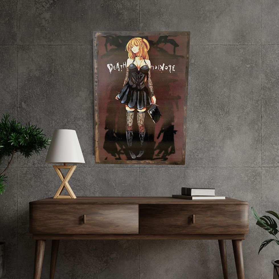 Miniature : Tableau Death note -  Misa Amane  🖤✨ "Je suis Misa-Misa, la reine du Death Note !"  Un tableau qui mélange gothique, charme