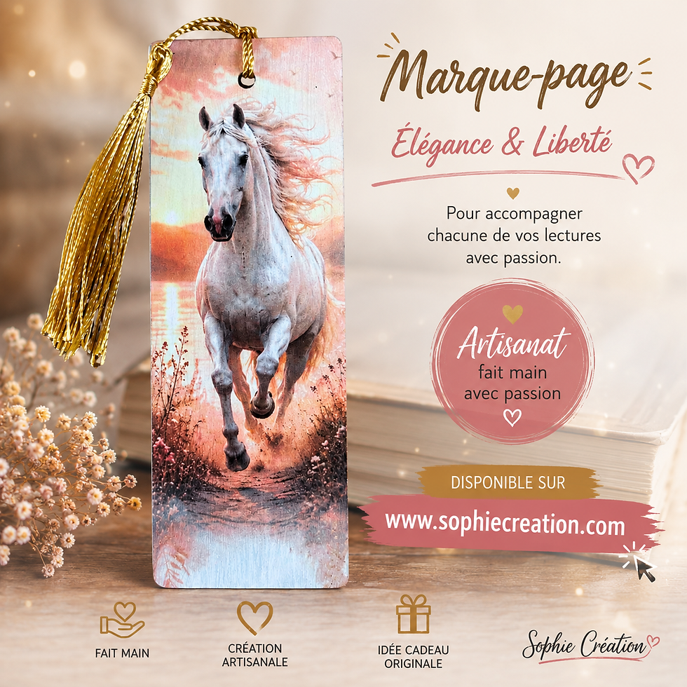 Marque page Cheval  🐎 Laissez galoper votre imagination entre deux chapitres ! 📖  Ce marque-page met à l'honneur toute la n
