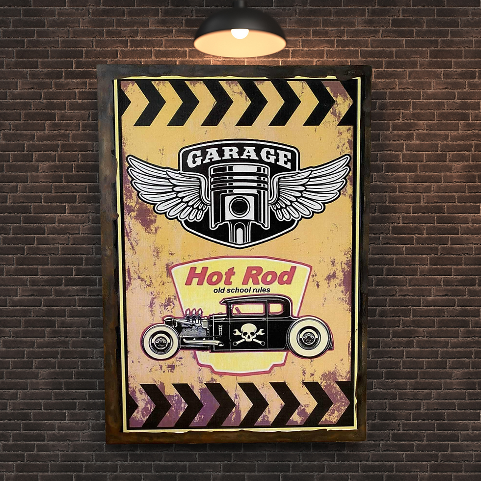 Miniature : Tableau Garage Hot rod  🔥🚗💨 Avis aux amateurs de sensations fortes (et aux voisins qui aiment dormir tard) : voici LE tabl