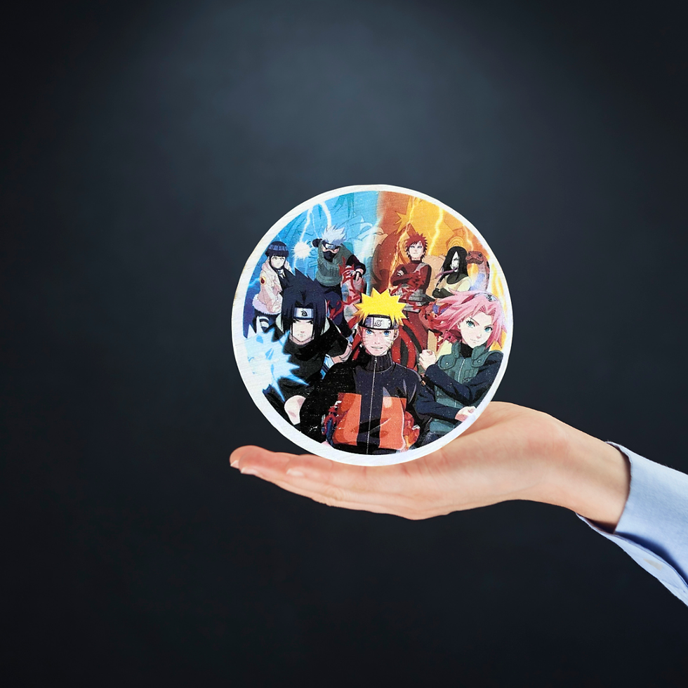 Miniature : Dessous verre Naruto  Un dessous de verre qui protège la table et ton chakra, on appelle ça du multitâche ninja 🌀🍥 Entre de
