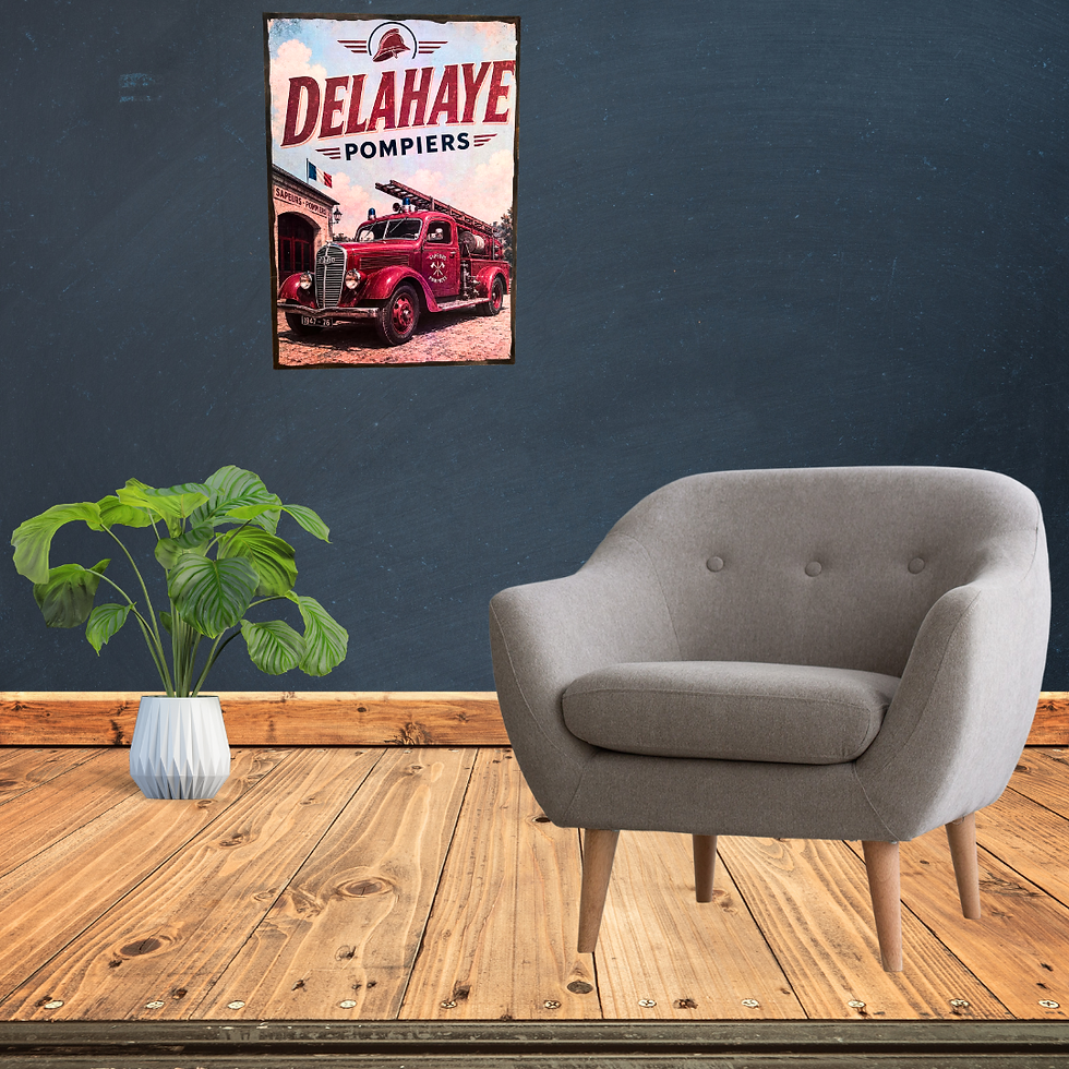 Miniature : Tableau Camion pompier Delahaye  🚒🔥 Encore une belle ancienne qui débarque chez Sophie Création !  Cette fois, place au myt