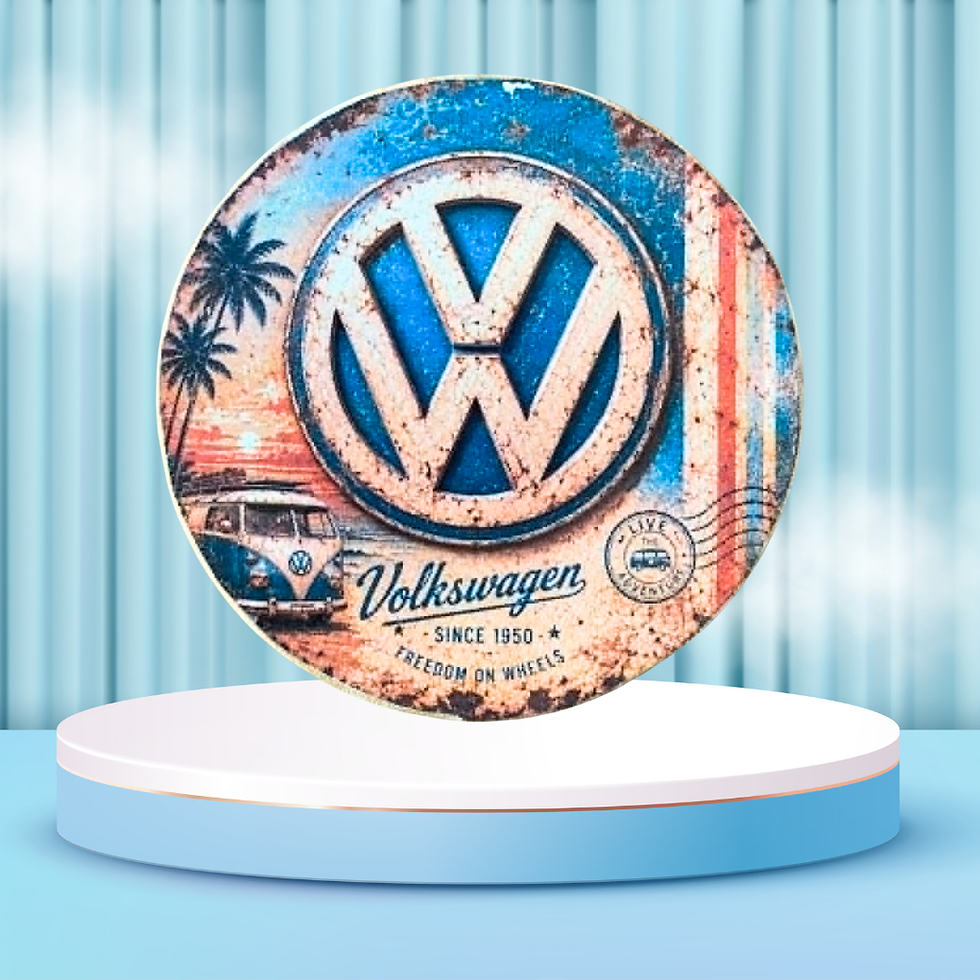 Miniature : Dessous verre  Volkswagen  🚐☀️ L'esprit Volkswagen s'invite à l'apéro ! 🍻  Pour les amoureux des combis, des road trips et