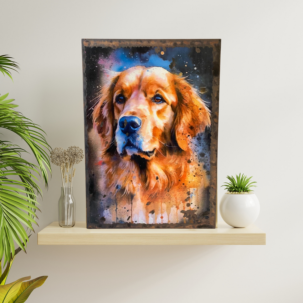 Miniature : Golden retriever