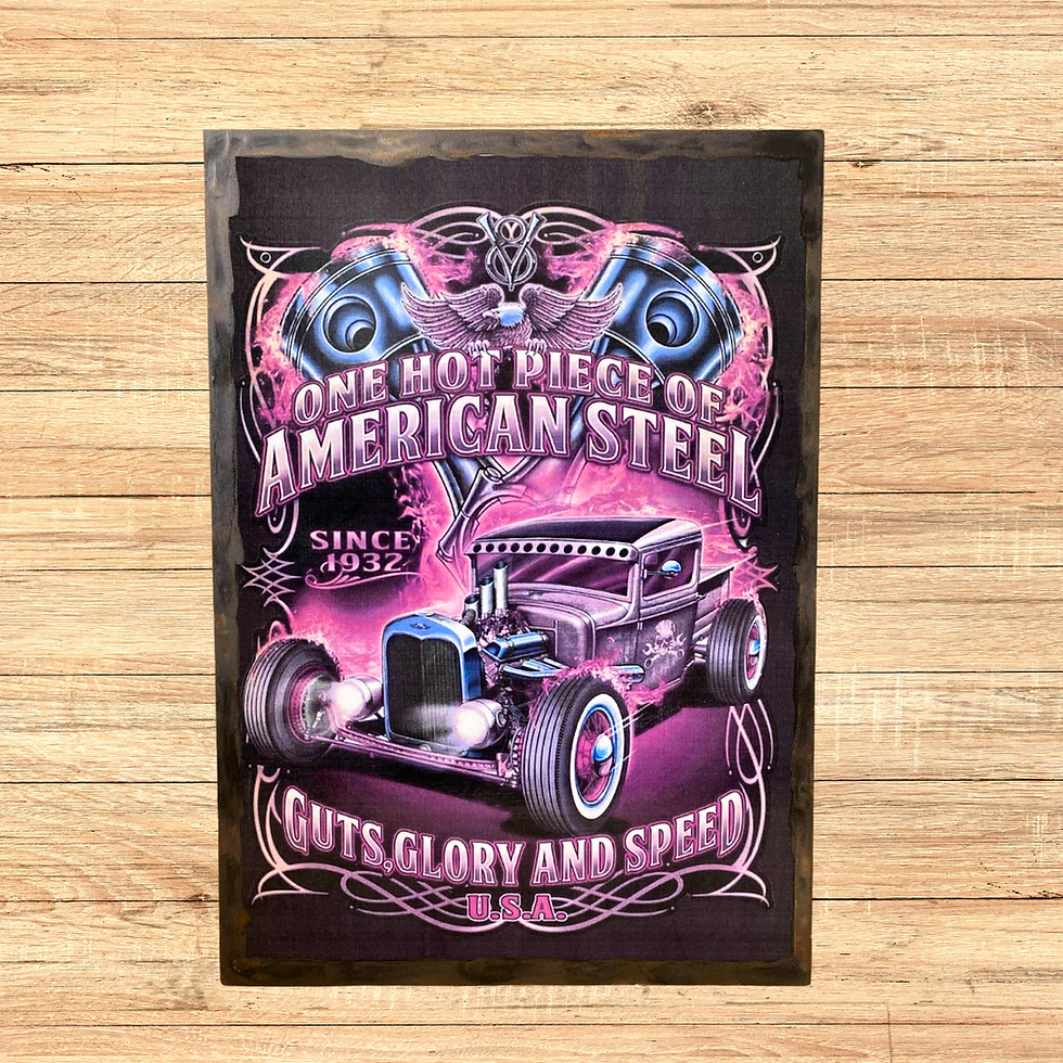 Miniature : Tableau   Hot Rod   American Steel — l’âme du métal et de la vitesse 🏁🔥 Ce tableau rend hommage à l’esprit brut et indompta