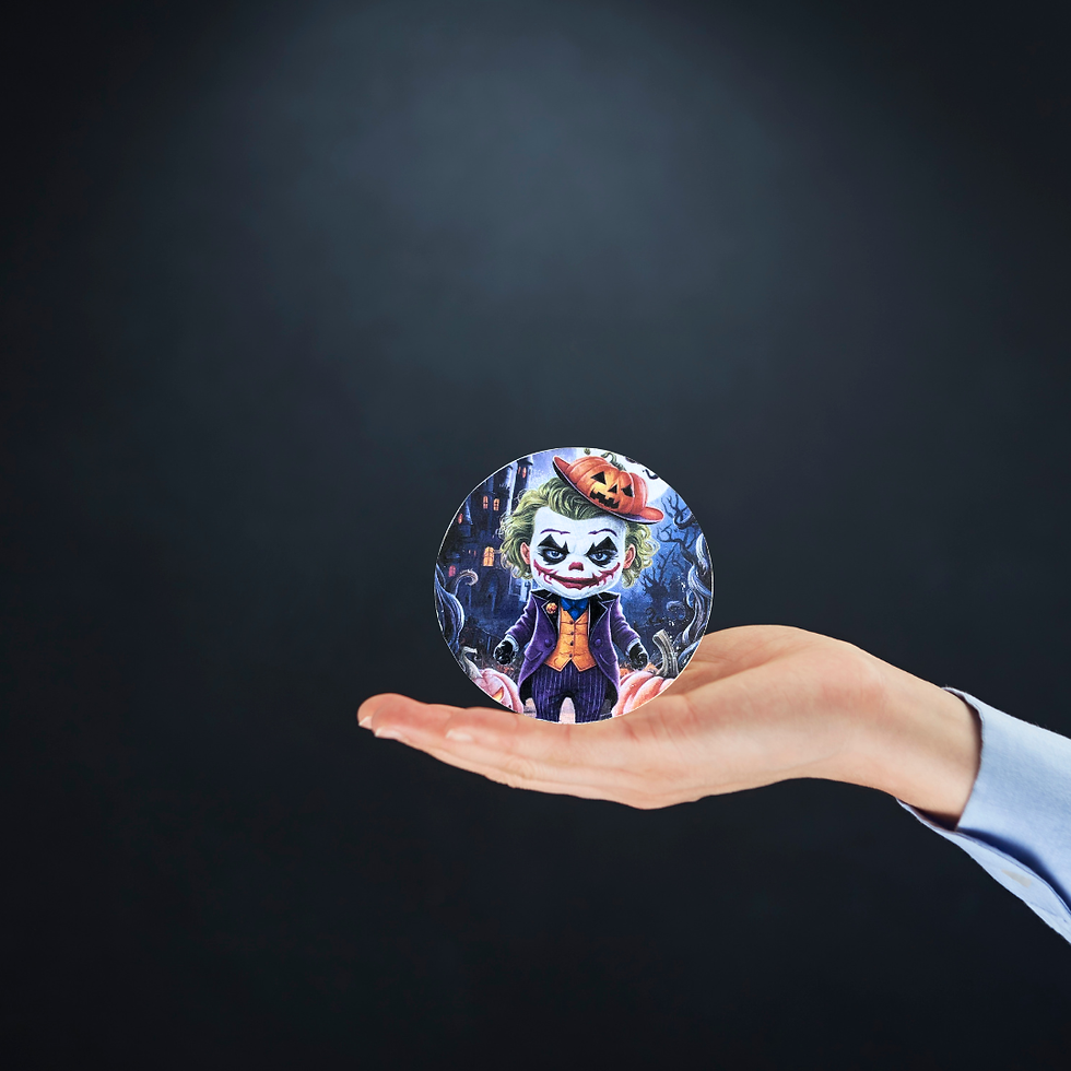 Dessous verre Jocker  🃏💀 Collection Halloween 💀🃏 Quand le Joker sort son plus beau chapeau citrouille, tu sais que la nui