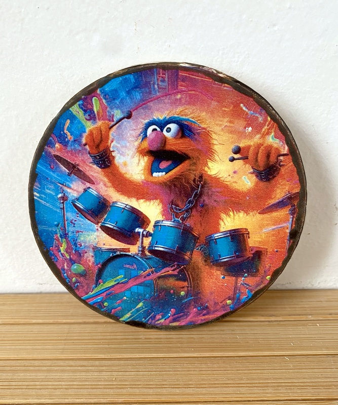 Muppet show Animal le batteur format rond