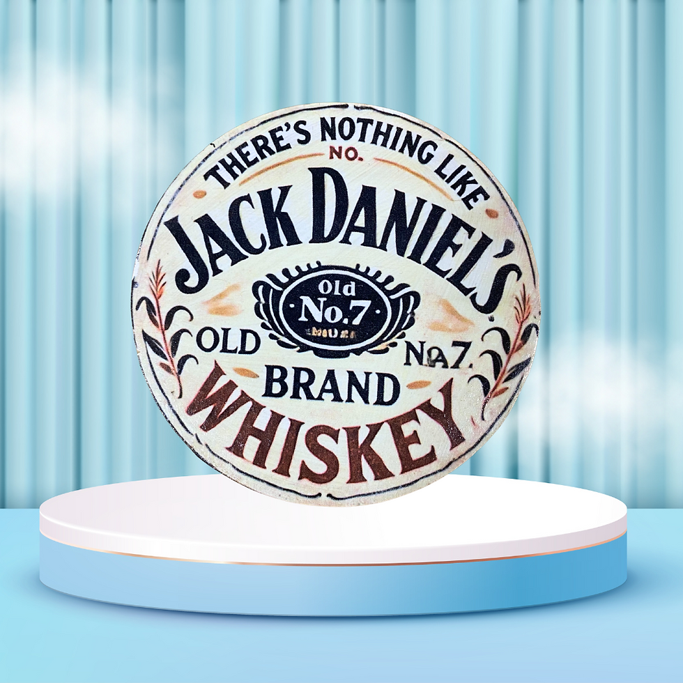 Dessous verre whisky  Plongez dans l’univers authentique de Jack Daniel’s avec ce dessous de verre vintage, idéal pour accomp