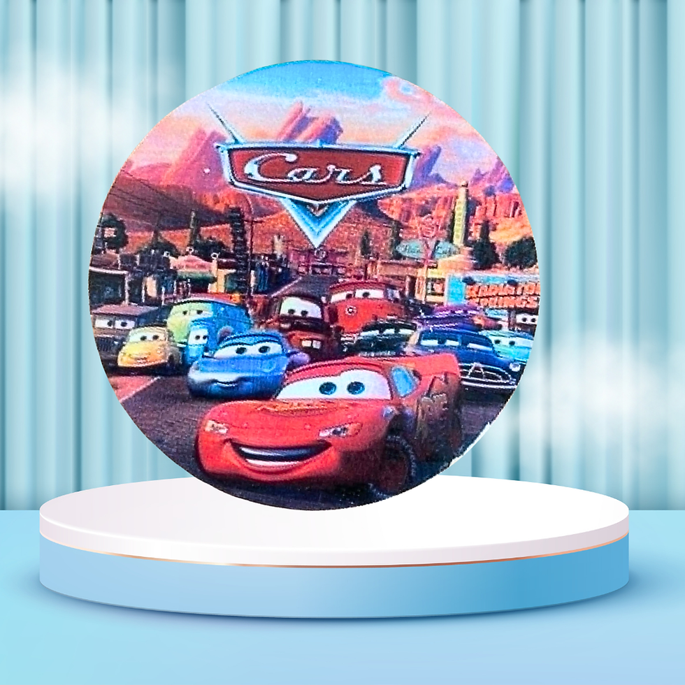 Miniature : Dessous verre  Cars  🚗⚡ Prêts à démarrer l'aventure ? 🌟  Les héros de Cars débarquent sur un dessous de verre en bois qui f