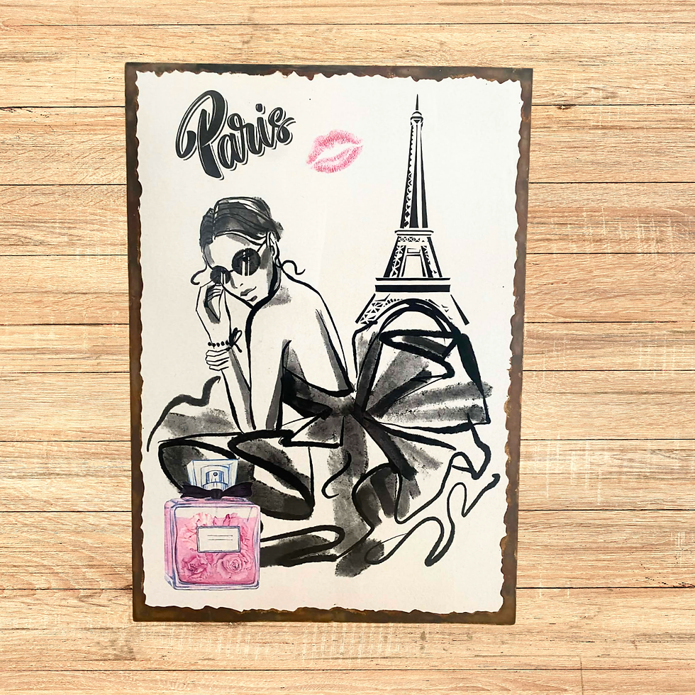 Miniature : Tableau Paris chic  ✨ Une touche de chic parisien dans votre décoration ✨  Direction la capitale de l’élégance avec ce tablea