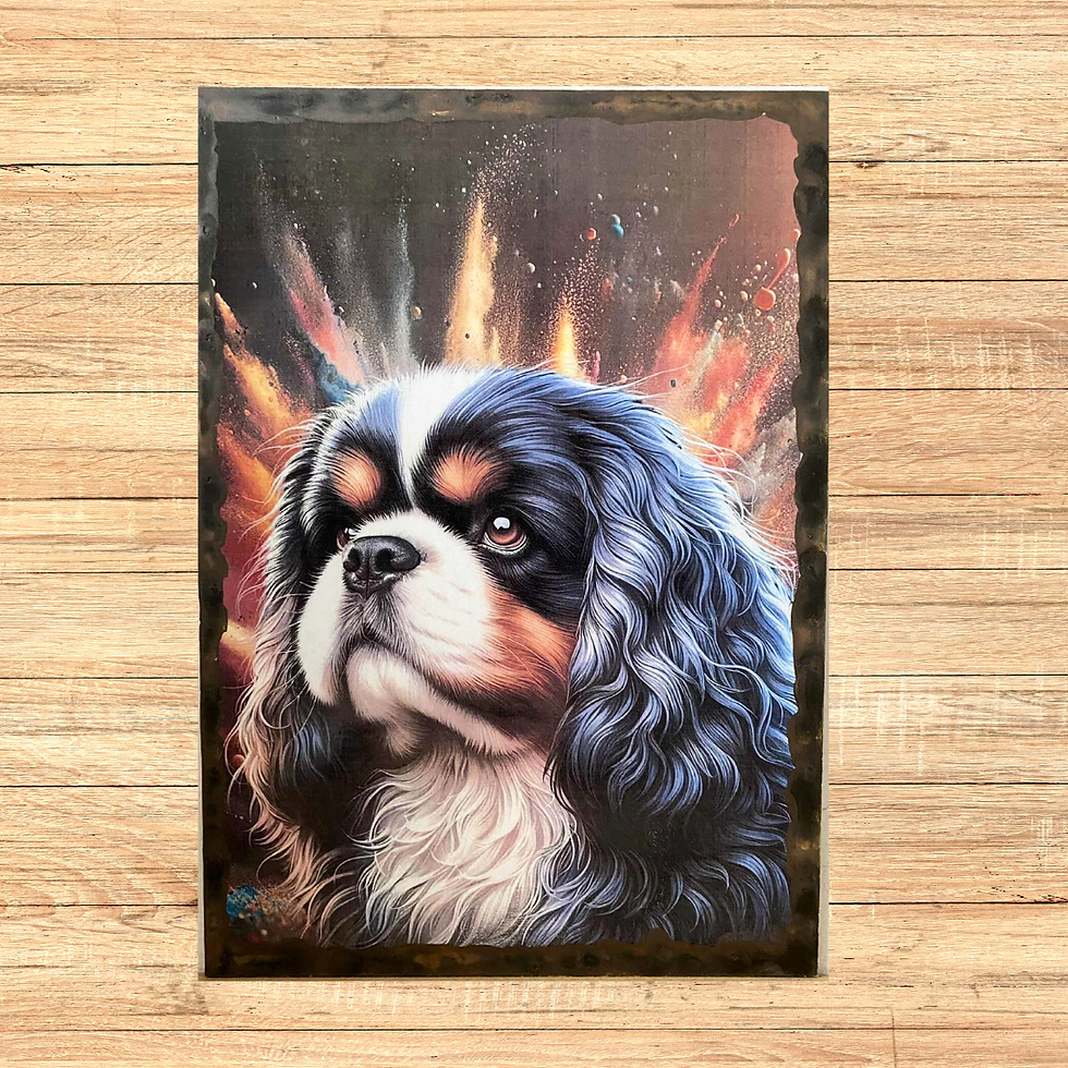 Miniature : Tableau Cavalier King Charles  🔥 Attention… explosion de mignonnerie imminente ! 🔥 Voici un Cavalier King Charles qui a cla