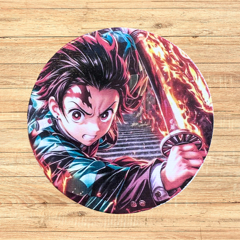 Miniature : Dessous de verre Demon Slayer - Tanjiro  🔥 Fans de Demon Slayer, préparez-vous à dégainer votre… verre ! 🔥 Voici le dessous