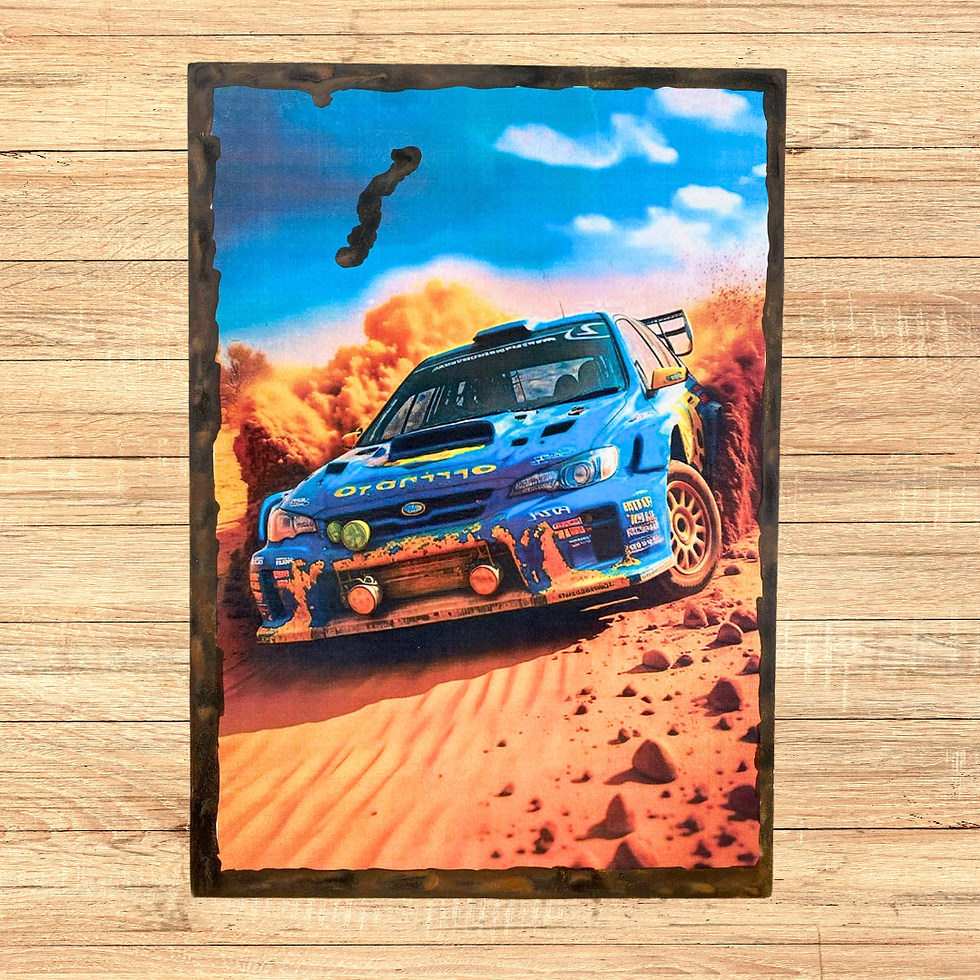 Miniature : Tableau Rallye Subaru  🔥 Poussière, vitesse et légende ! 🔥  Voici LE tableau qui sent bon l’adrénaline et les virages à 150