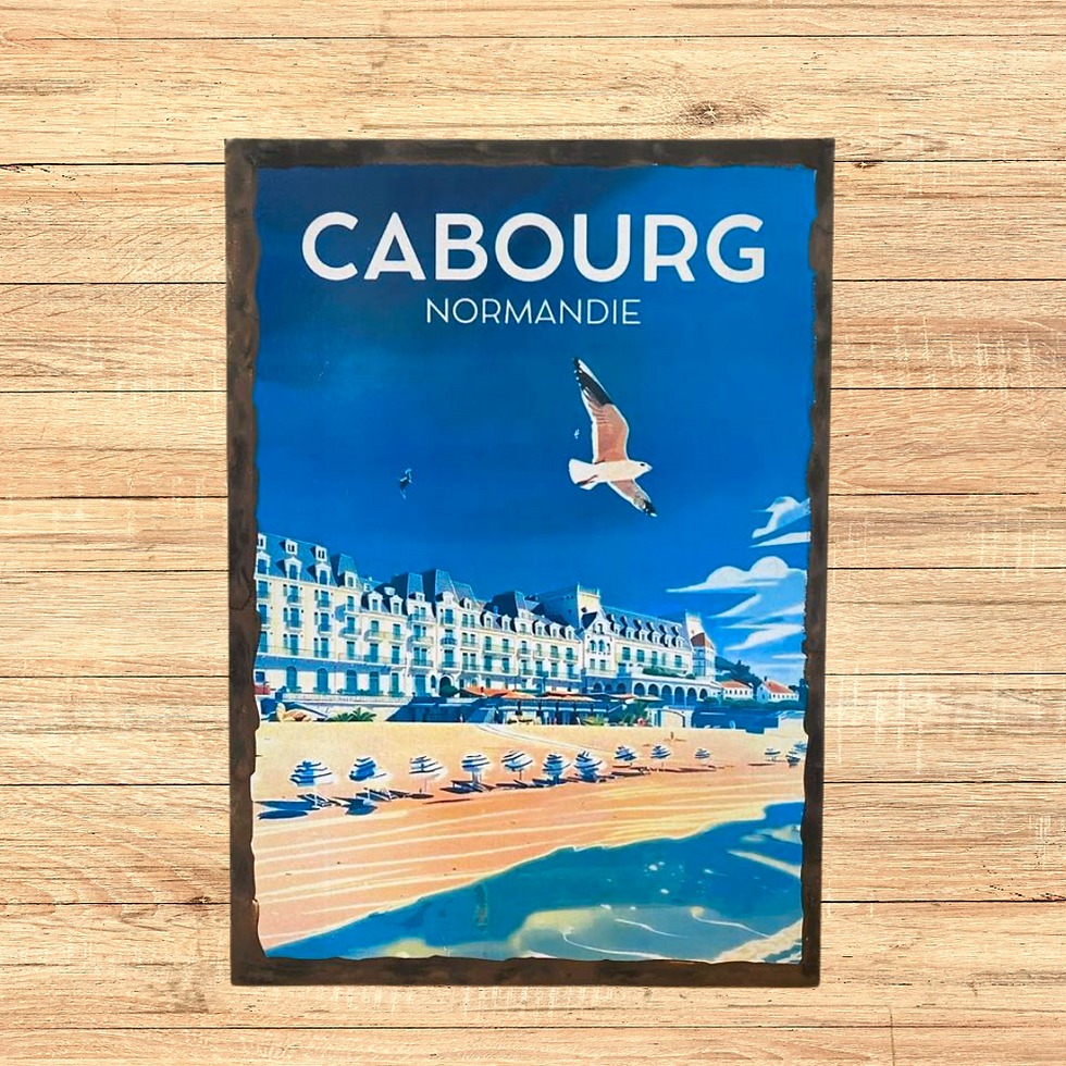 Miniature : Tableau Cabourg  🌊 Cabourg, entre ciel et mer… ☀️  Un grand ciel bleu, le chant des mouettes, les parasols bien alignés… et