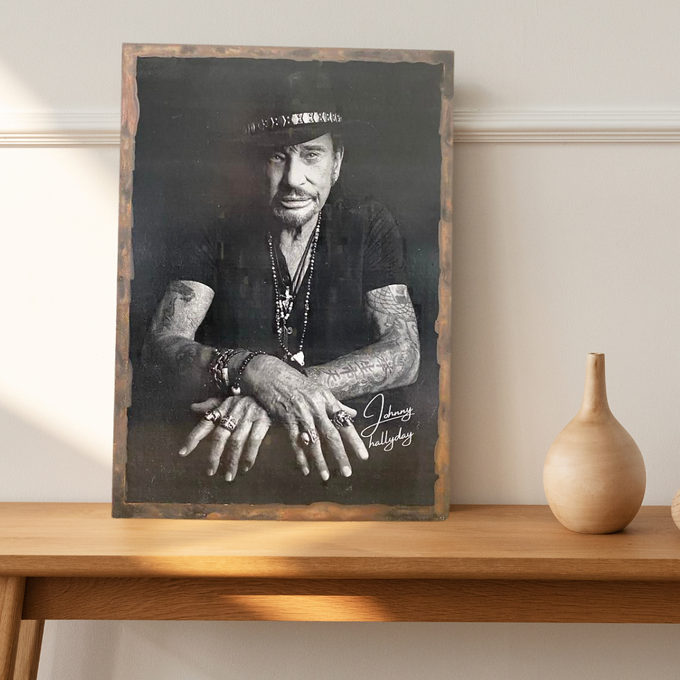 Miniature : Tableau  Johnny Hallyday  🎤 Johnny forever... 🔥 Icône du rock, âme rebelle et légende éternelle, Johnny Hallyday s'invite c