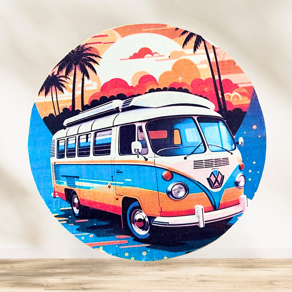 Dessous verre  Van Volkswagen  🌴🚐 Le plus dur avec la Van Life... c'est de devoir rentrer à la maison ! 😄  Ce dessous de v