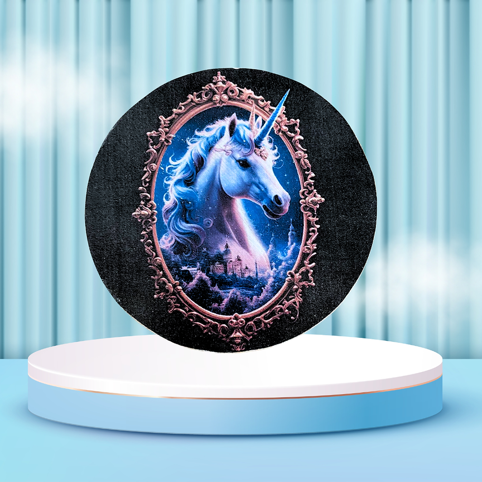 Dessous verre licorne  🌙 Un souffle de magie dans votre quotidien… 🌙 Plongez dans un univers féerique avec cette magnifique