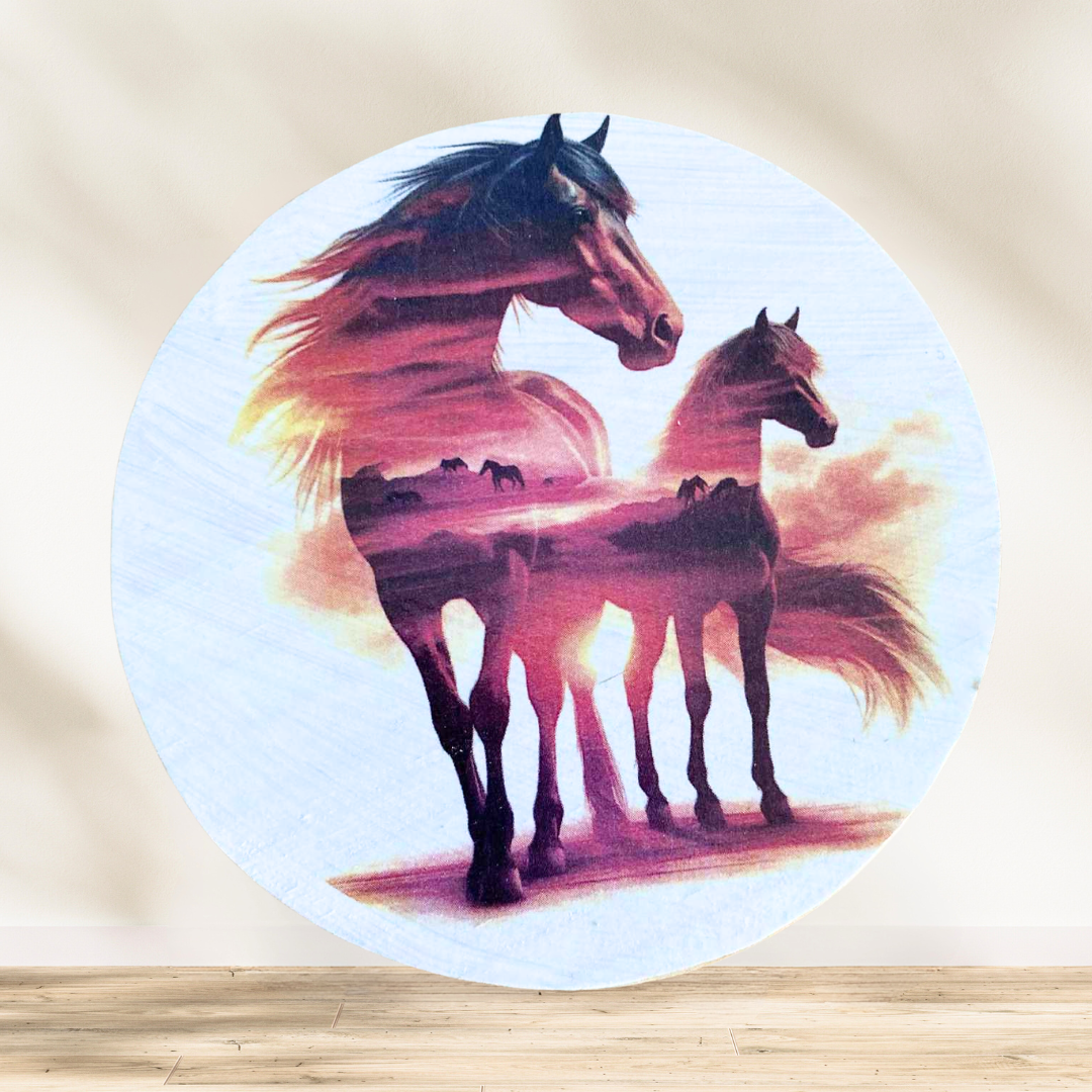 Dessous verre Cheval  🌅 Un souffle de liberté sur votre table… Avec ce dessous de verre, laissez entrer la magie des grands