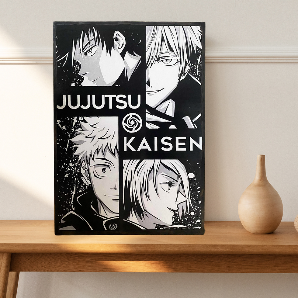 Miniature : Tableau Jujutsu Kaisen  🖤 JUJUTSU KAISEN en version graphique & intense 🖤 Plongez dans l’univers sombre et puissant de Juju