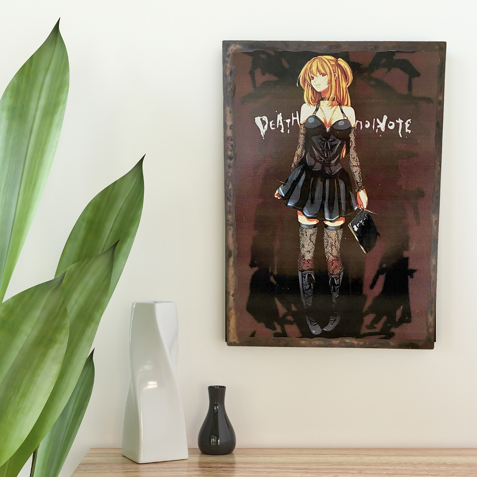 Miniature : Tableau Death note -  Misa Amane  🖤✨ "Je suis Misa-Misa, la reine du Death Note !"  Un tableau qui mélange gothique, charme