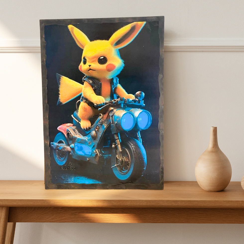 ⚡🏍️ Pikachu version biker : oublie les Pokéballs, place aux grosses cylindrées ! ⚡😎  Il a troqué Sacha pour un blouson en c