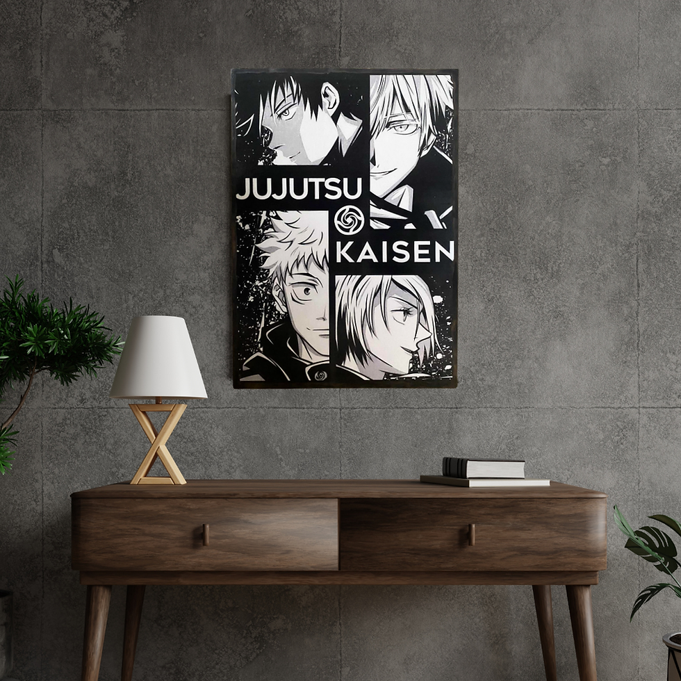 Miniature : Tableau Jujutsu Kaisen  🖤 JUJUTSU KAISEN en version graphique & intense 🖤 Plongez dans l’univers sombre et puissant de Juju