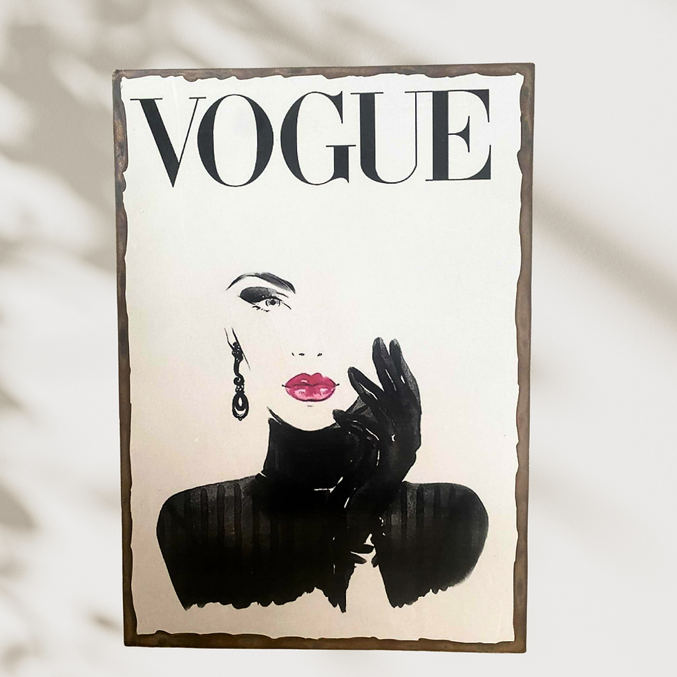 Miniature : Tableau Vogue  🖤 Élégance intemporelle 🖤 Un regard mystérieux, des lèvres rouges iconiques et une allure digne des plus gra