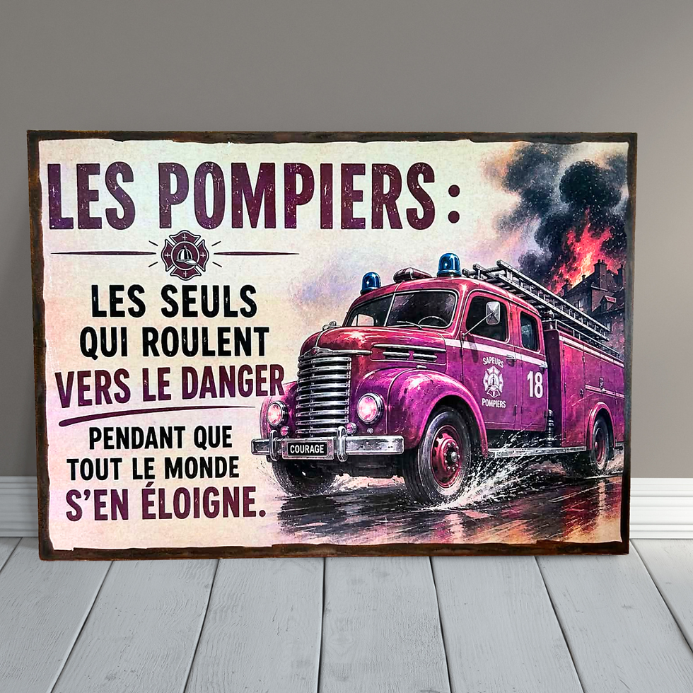 Miniature : Tableau "Les pompiers : les seuls qui vont vers le danger pendant que les autres s'en éloigne."  🚒🔥 Ce tableau, je tenais p