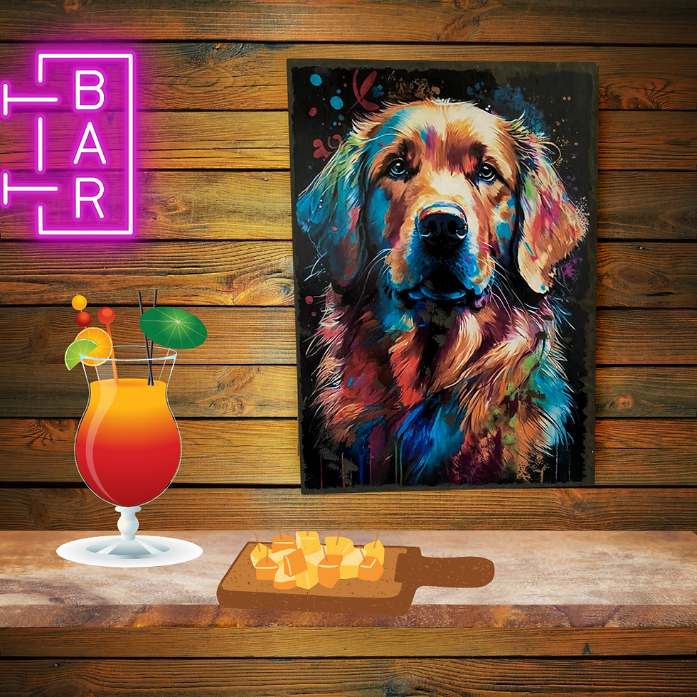 Miniature : Golden retriever