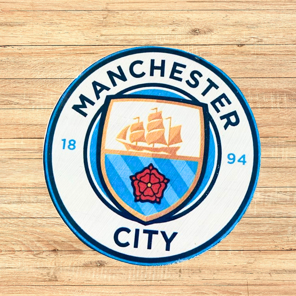 Miniature : Dessous verre  Manchester city  ⚽️ Pour les vrais Citizens de l’apéro ⚽️  Un dessous de verre aux couleurs de Manchester City