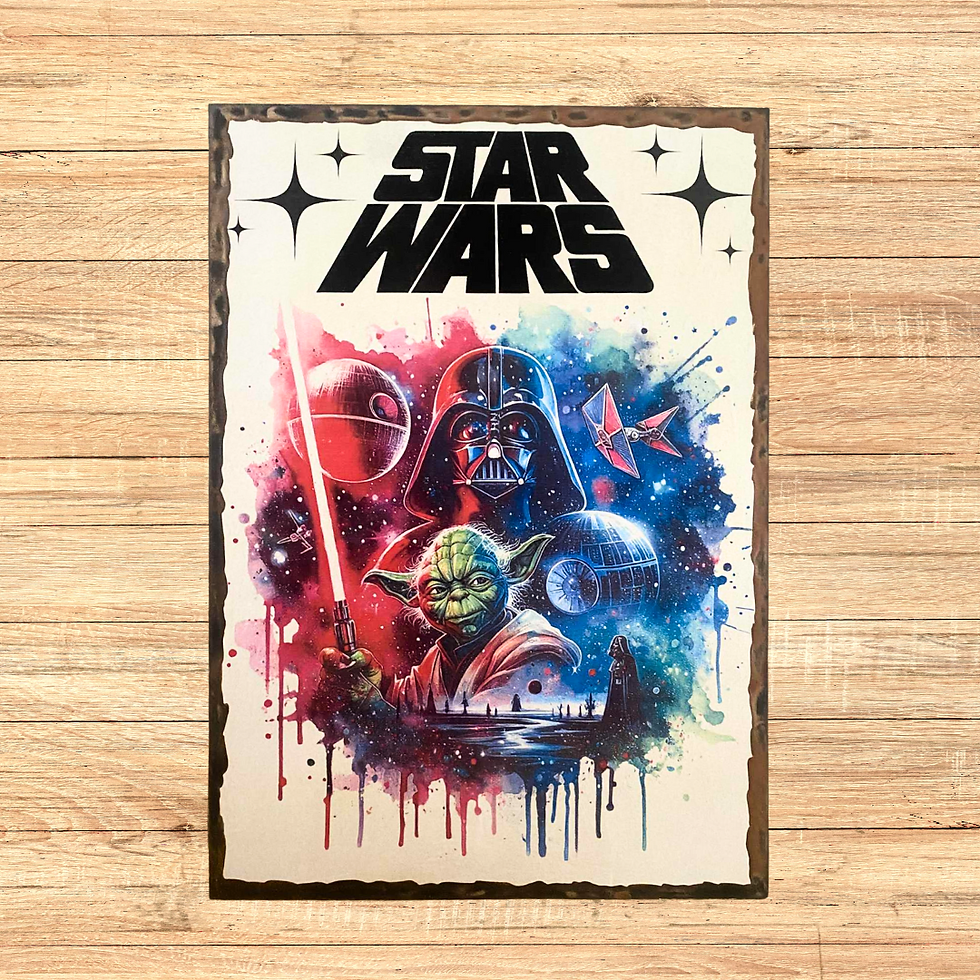 Miniature : Tableau Star Wars  🌌✨ Quand la Force rencontre l’art… ça donne ça. Un tableau qui réunit le duo le plus improbable : 🟢 Un m