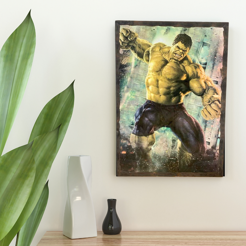 Miniature : Tableau Hulk  💥 Puissance, rage et héroïsme réunis dans un seul tableau ! 💥 Voici notre dernière pépite : une œuvre vibrant