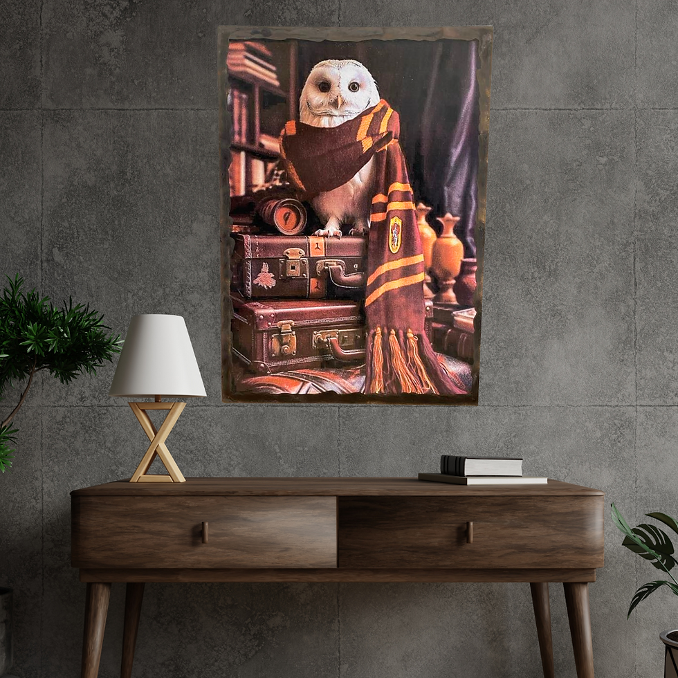 Miniature : Tableau Hedwige - Harry Potter  🦉✨ Pour les vrais sorciers dans l’âme ! ✨🦉  Fan de l’univers magique ? Ce tableau enchanteu