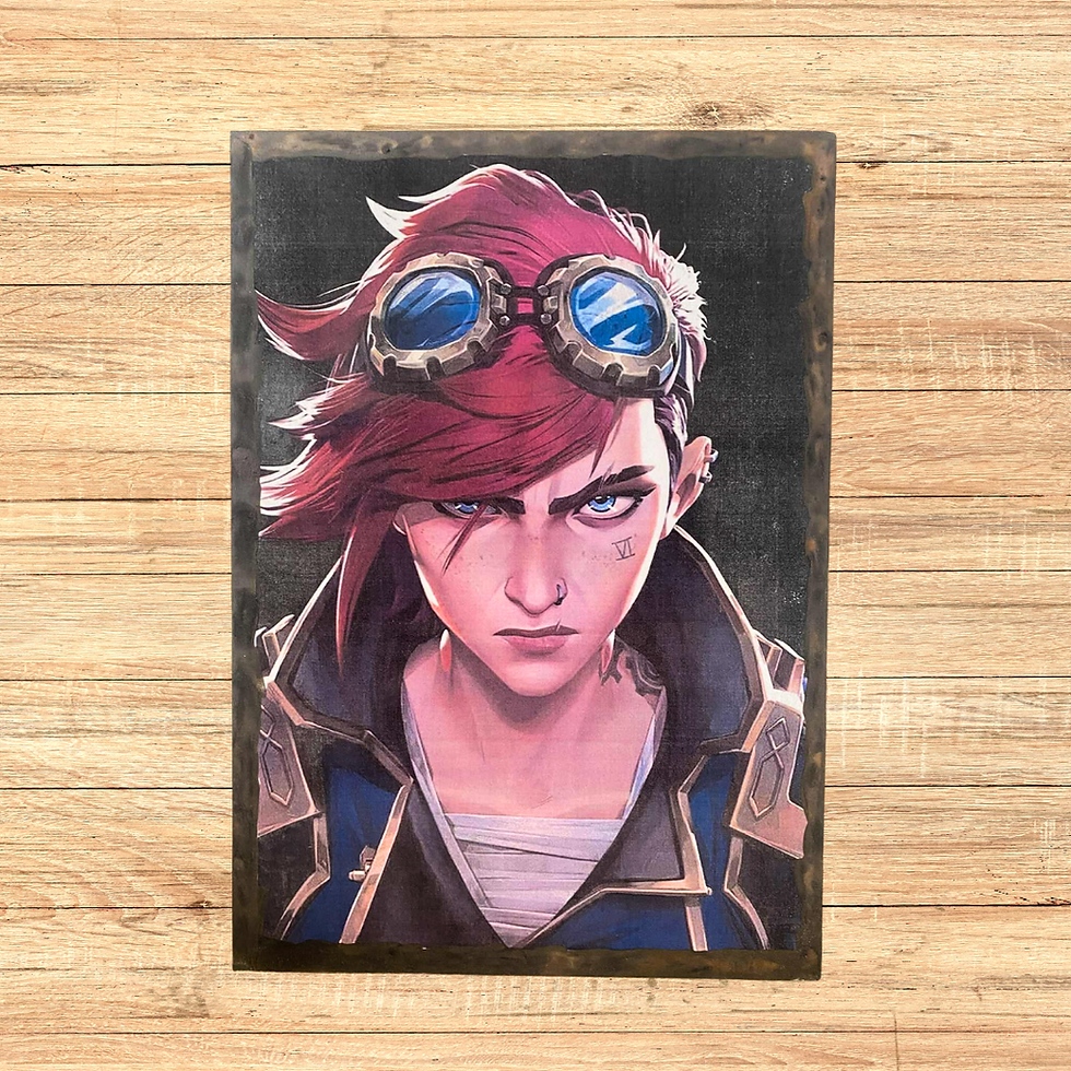 Miniature : Tableau Vi - Arcane  Quand Vi te fixe comme ça… 👉 Tu sais que t’as touché à ses affaires  😅 Un regard, une attitude, un mur