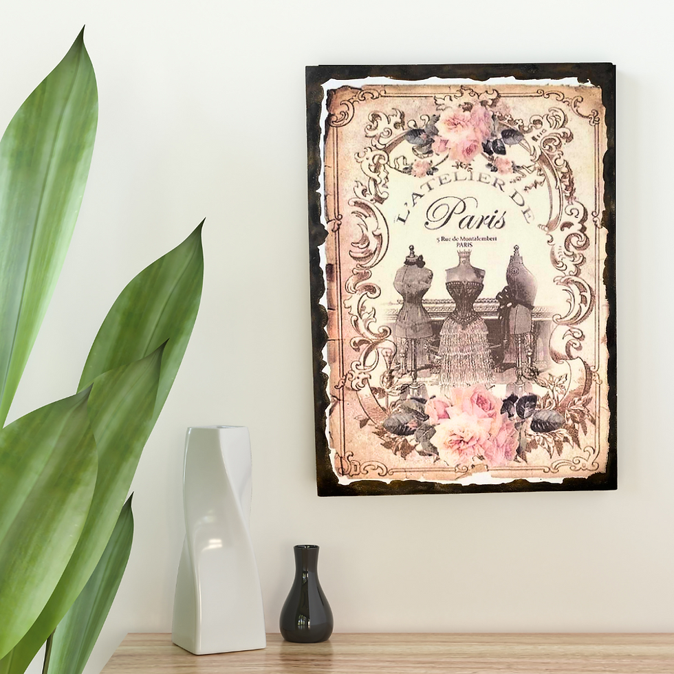 Miniature : Tableau l'atelier de Paris  ✨ Ambiance rétro chic garantie avec ce tableau "L’Atelier de Paris" 🪡👗. Une ode à la couture et