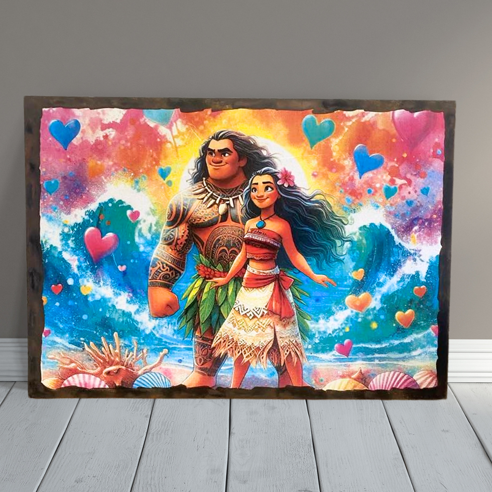 Miniature : Tableau Vaiana  🌊✨ Un souffle d'aventure dans votre déco ! ✨🌊  Plongez dans l’univers magique de l’océan avec ce tableau ar