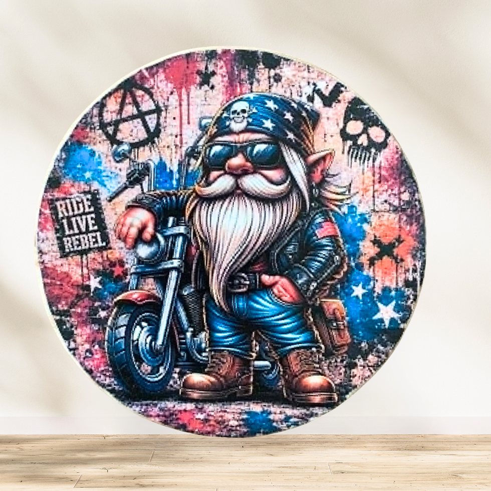 Dessous verre Biker  🏍️💀 Petit par la taille... rebelle par nature ! 💀🏍️  Ne vous fiez pas à son format : ce biker barbu