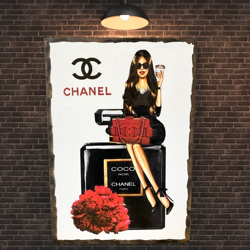 Miniature : Tableau Chanel  💋 Audace, élégance et un soupçon de mystère  💄 Quand le chic parisien rencontre l’art contemporain… Voici l