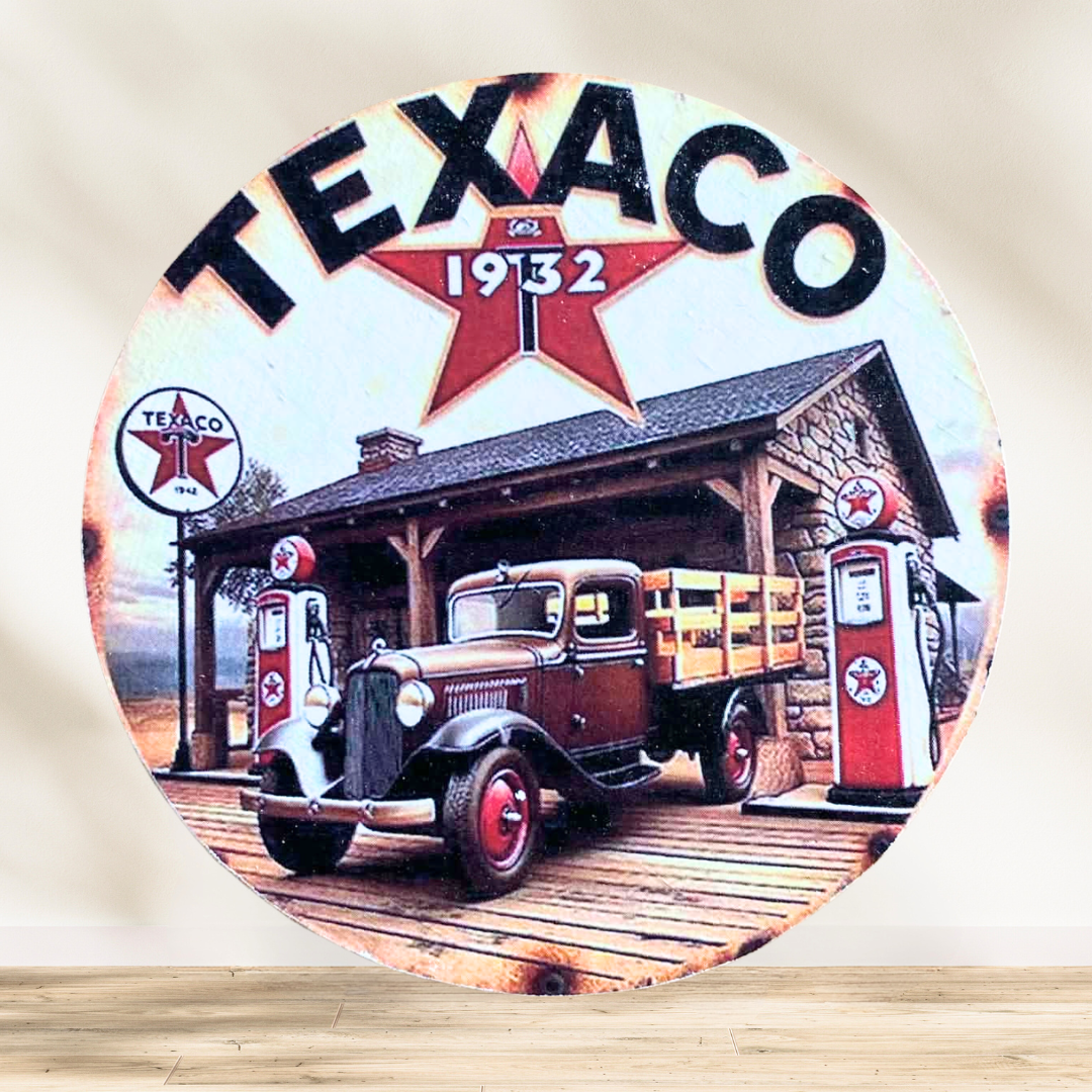Dessous verre Texaco 🚗💨 Retour vers une époque où l’essence sentait la liberté… et où les moteurs avaient du caractère !