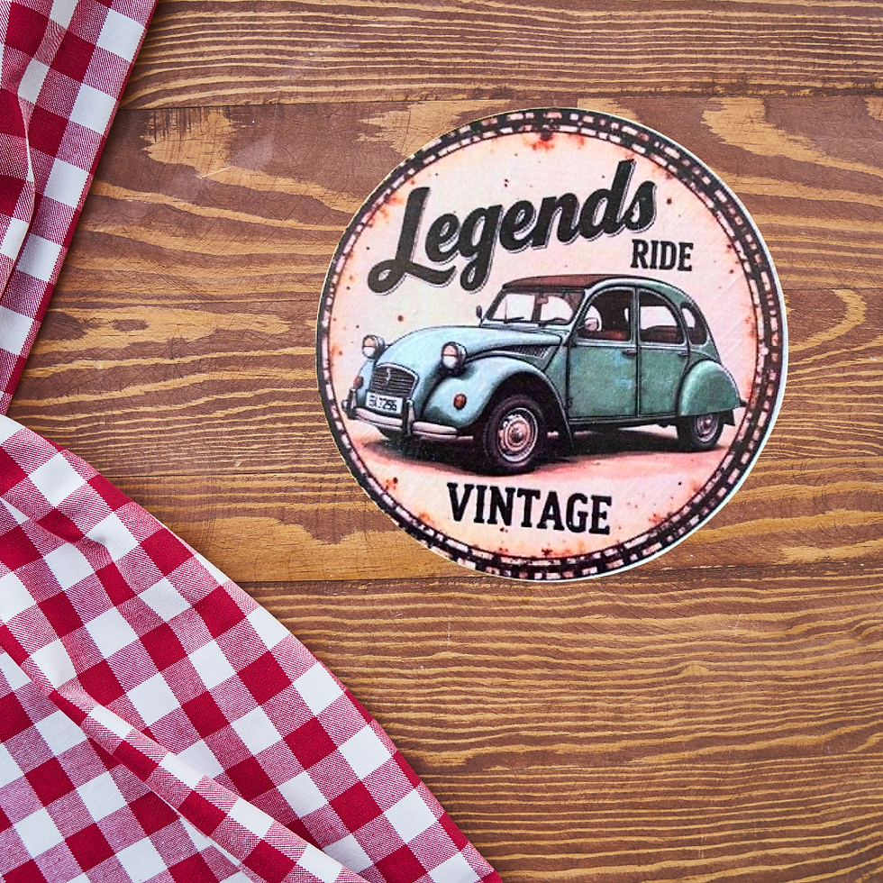 Miniature : Dessous verre Citroën 2CV  🚗💨 La légende française qui traverse les générations ! 💨🚗  Impossible de ne pas craquer pour c