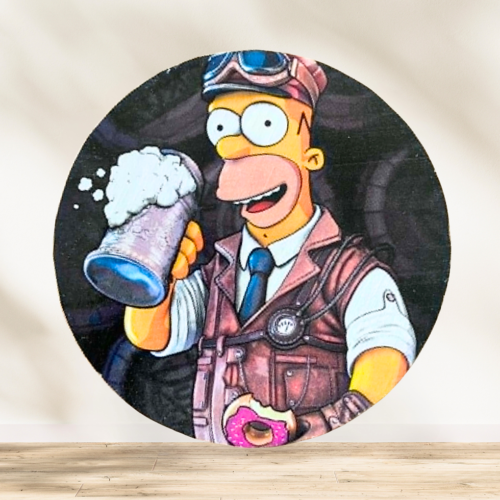 Dessous verre Simpson  🍺🍩 D'oh ! Votre table mérite mieux qu'une simple trace de verre ! 🍩🍺  Retrouvez tout l'humour lége