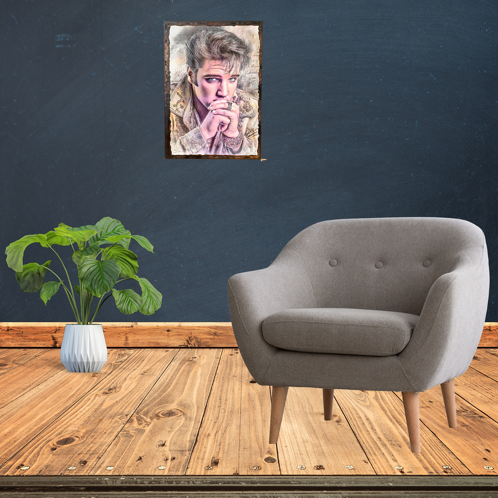 Miniature : 🕺✨ Légende d’hier, icône pour toujours… 🎤🎸  Voici un tableau qui ne chante pas… mais qui fait vibrer les murs ! Le King en