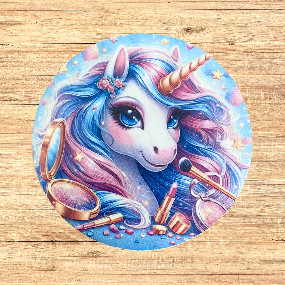 Miniature : Dessous verre Licorne    ✨🦄 Parce que ton café mérite un trône magique ! Ce dessous de verre en bois licorne n’est pas qu’un