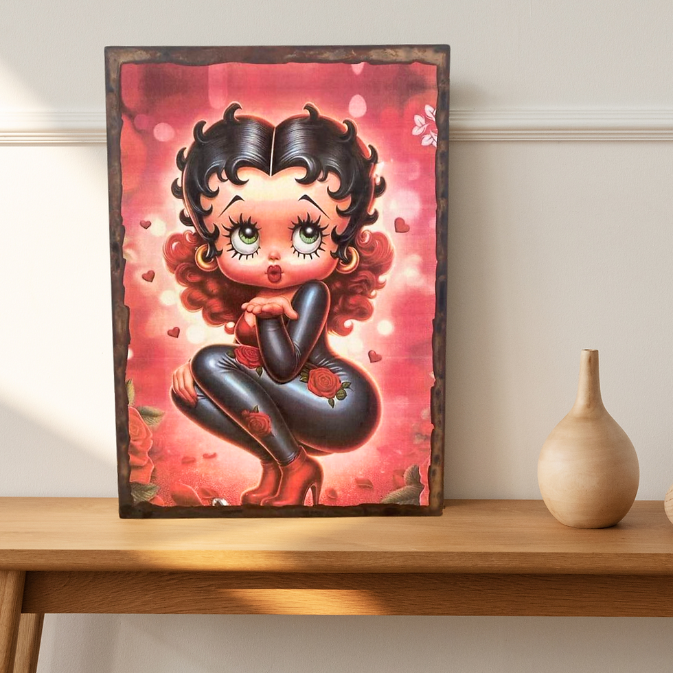 Miniature : Tableau Betty Boop  💋✨ Icône glamour, charme rétro assuré ! ✨💋  Impossible de résister au regard malicieux et au style inim