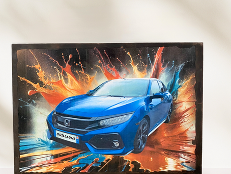 🚗✨ Un souvenir unique pour Guillaume et sa Honda Civic ✨🚗