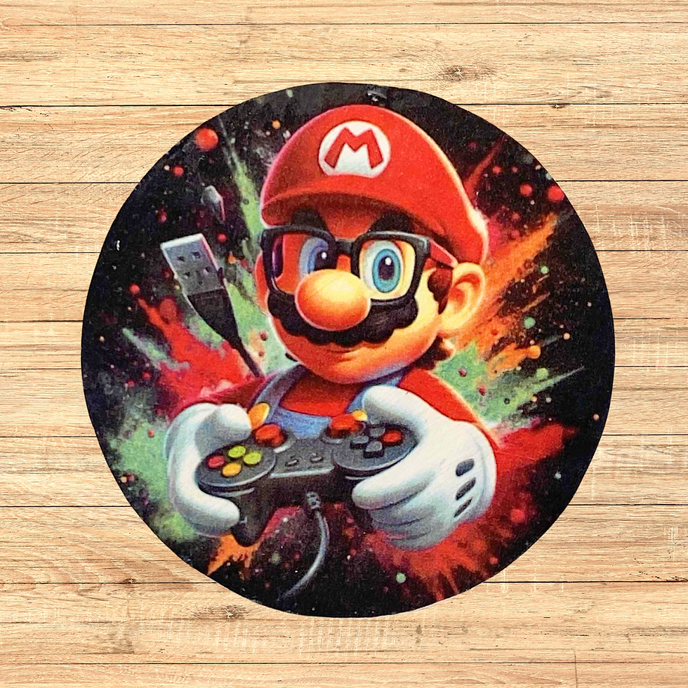 Miniature : Dessous verre Mario  🍄🎮 “It’s-a me… l’heure de l’apéro !”  😎 Entre deux parties endiablées, ce dessous de verre est ton me