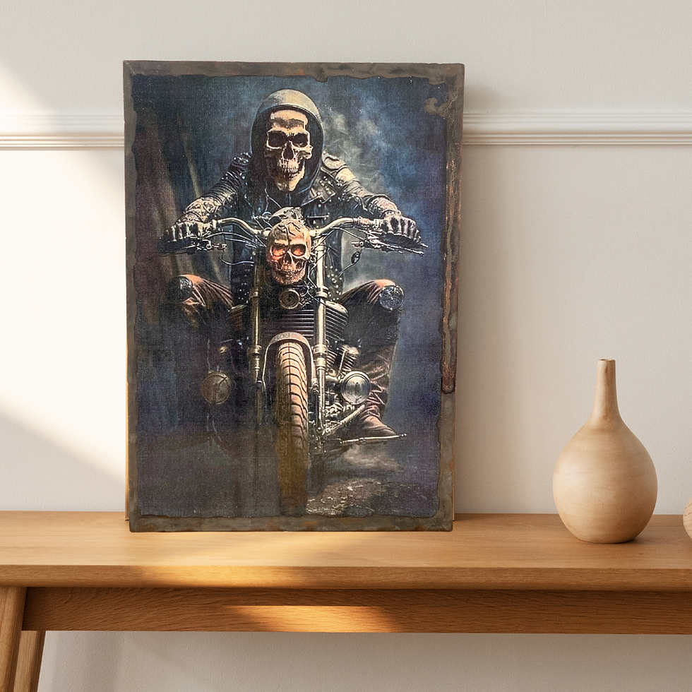 Miniature : Tableau  squelette motard