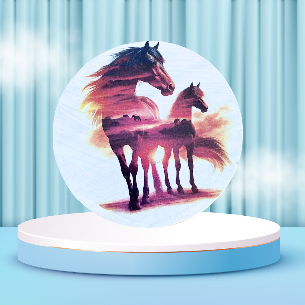 Miniature : Dessous verre Cheval  🌅 Un souffle de liberté sur votre table… Avec ce dessous de verre, laissez entrer la magie des grands