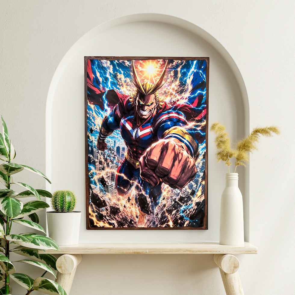 Miniature : Tableau My Hero Academia -Deku  Le légendaire All Might de My Hero Academia débarque avec toute sa puissance dans un tableau